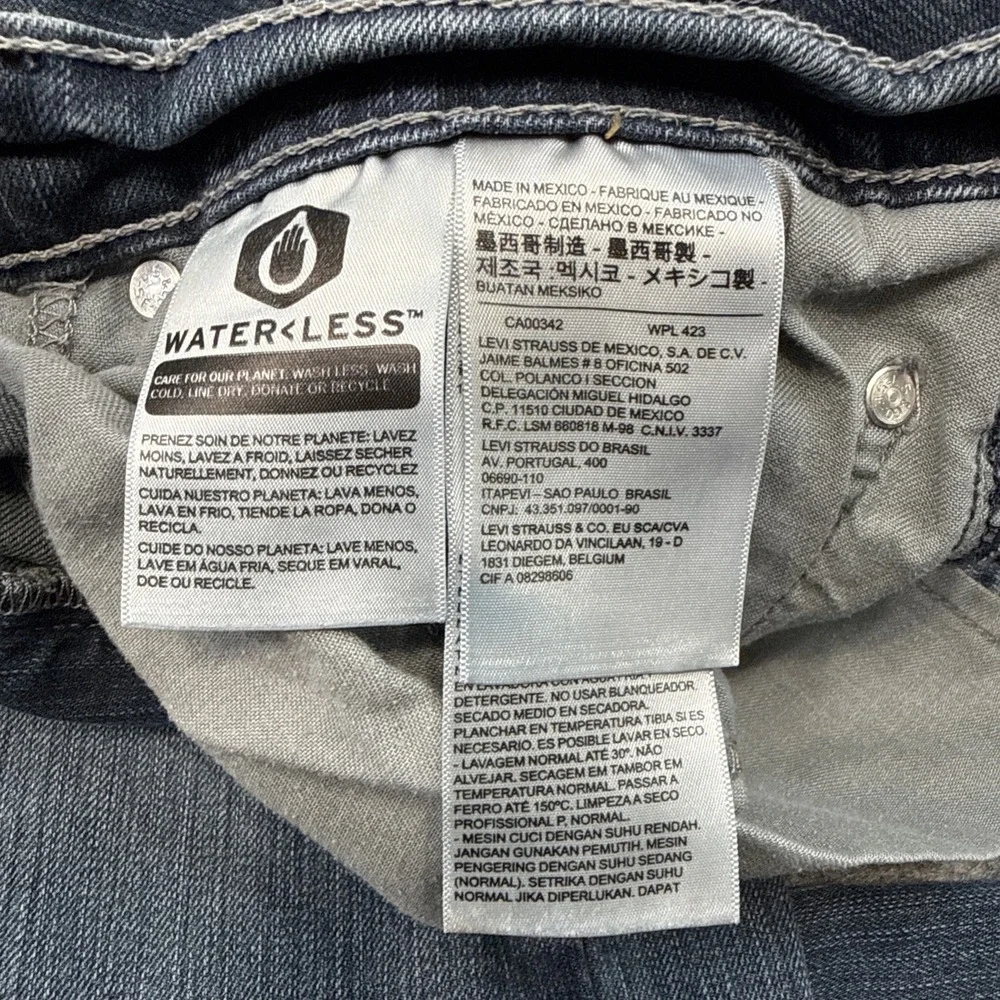 Levi's 505 jeans mens 36x30 Navarro blue stretch denim straight leg Levi Strauss
